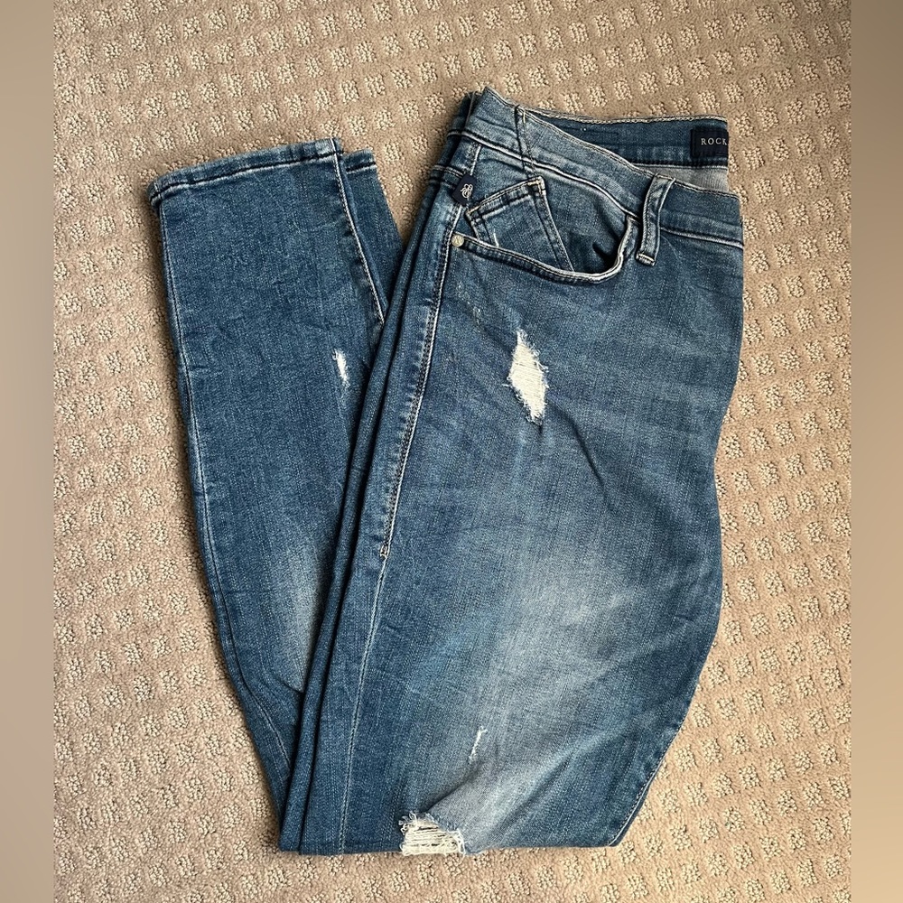 Rock & Republic Straight Legged Ripped Jeans